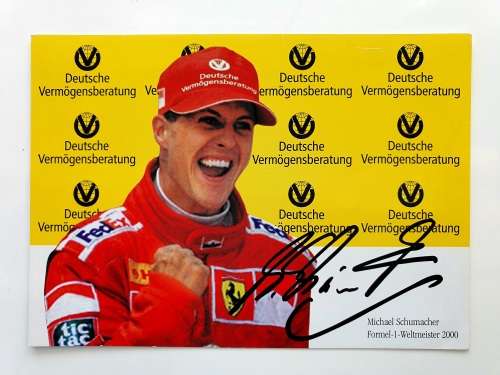 ORIGINAL HAND SIGNED AUTOGRAPH - MICHAEL SCHUMACHER - NO PRINT